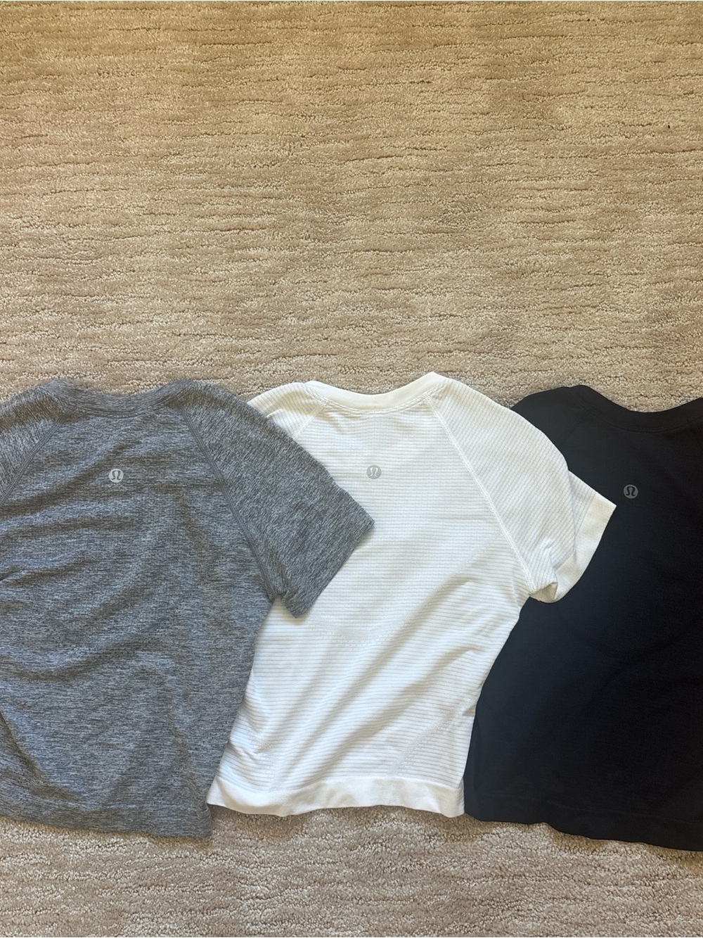 lululemon athletica Kids Short Sleeve Crew Tee Trio - White, Gray, Black